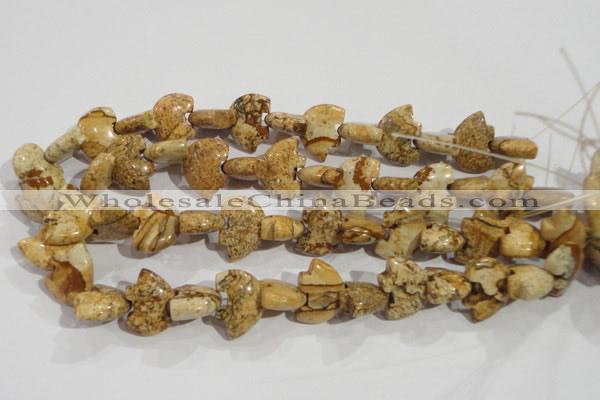 CFG807 12.5 inches 14*18mm carved animal picture jasper beads