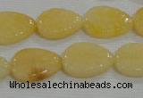 CFG820 12.5 inches 15*20mm carved leaf yellow jade beads wholesale