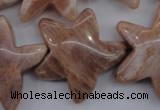 CFG928 15.5 inches 30*33mm carved star moonstone beads