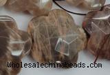 CFG931 15.5 inches 32*33mm faceted & carved flower moonstone beads