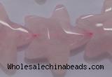 CFG965 15.5 inches 30*33mm faceted & carved star rose quartz beads