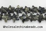 CFG985 15.5 inches 33*33mm carved star grey opal gemstone beads