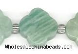 CFG992 15 inches 16mm - 17mm carved flower amazonite beads