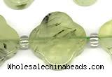 CFG993 15 inches 16mm - 17mm carved flower prehnite beads