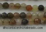 CFJ210 15.5 inches 4mm faceted round fancy jasper beads wholesale