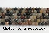 CFJ218 15.5 inches 8mm faceted round fancy jasper beads