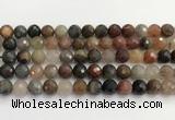 CFJ219 15.5 inches 10mm faceted round fancy jasper beads