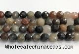 CFJ220 15.5 inches 12mm faceted round fancy jasper beads