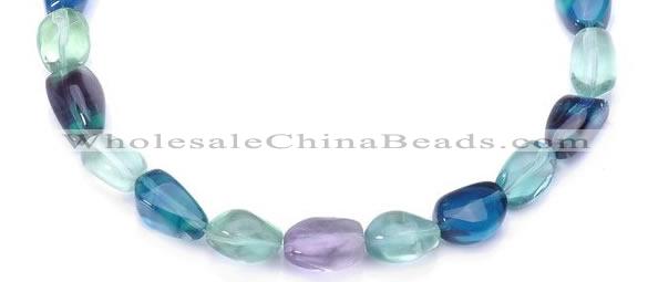 CFL09 AA grade 12*16mm irregular natural fluorite bead Wholesale