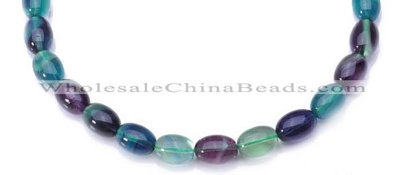 CFL10 16 inch 12*16mm egg-shaped AA grade natural fluorite beads