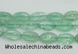 CFL101 15.5 inches 8*12mm oval natural green fluorite gemstone beads