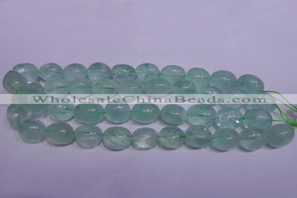 CFL1080 15 inches 15*20mm nuggets green fluorite gemstone beads