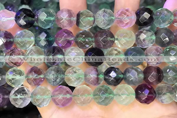 CLF1165 15.5 inches 14mm faceetd round fluorite gemstone beads