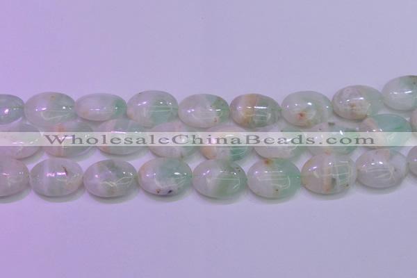 CFL1221 15.5 inches 18*25mm oval green fluorite gemstone beads