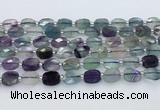 CFL1232 15.5 inches 8*10mm faceted rectangle fluorite beads