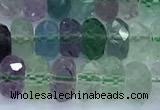 CFL1241 15 inches 5*7mm faceted rondelle fluorite beads