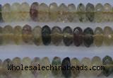 CFL142 15.5 inches 5*10mm faceted rondelle yellow fluorite beads