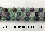 CFL1466 15.5 inches 16mm round A grade fluorite gemstone beads