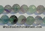 CFL253 15.5 inches 10mm faceted round natural fluorite beads