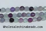 CFL323 15.5 inches 6mm faceted round natural fluorite beads