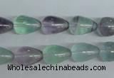 CFL327 15.5 inches 6*10mm teardrop natural fluorite beads