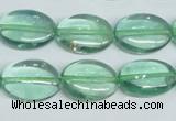 CFL336 15.5 inches 13*18mm oval natural green fluorite beads