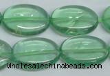 CFL337 15.5 inches 18*25mm oval natural green fluorite beads