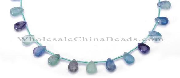 CFL36 B grade 10*14mm teardrop natural fluorite gemstone beads