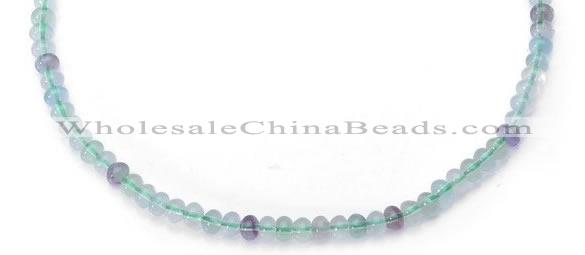 CFL45 4*6mm roundel B grade natural fluorite beads Wholesale