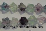 CFL481 15.5 inches 8*8mm carved cube natural fluorite beads