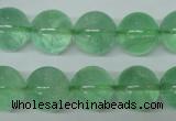 CFL605 15.5 inches 14mm round AB grade green fluorite beads wholesale