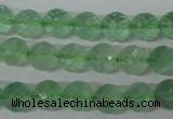 CFL623 15.5 inches 10mm faceted round green fluorite beads wholesale