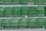 CFL633 15.5 inches 10*10mm cube green fluorite beads wholesale