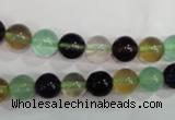 CFL753 15.5 inches 10mm round rainbow fluorite gemstone beads