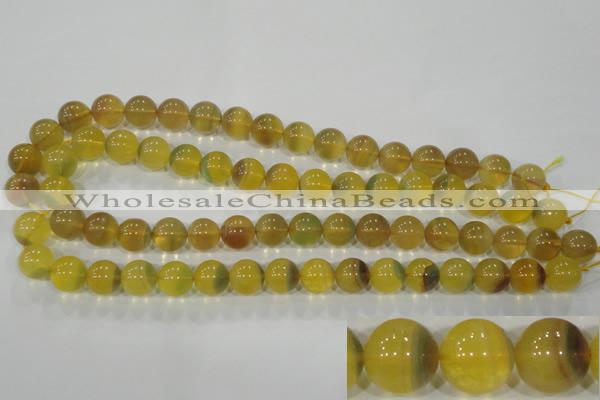 CFL804 15.5 inches 12mm round yellow fluorite gemstone beads