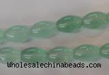 CFL862 15.5 inches 8*12mm rice green fluorite gemstone beads