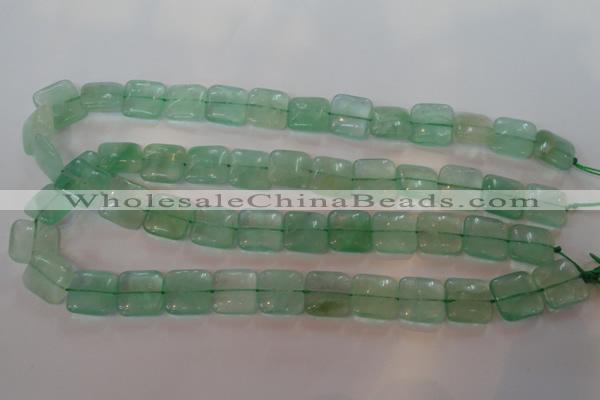 CFL868 15.5 inches 14*14mm square green fluorite gemstone beads