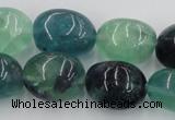 CFL954 15.5 inches 18*22mm nuggets natural fluorite beads wholesale