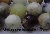 CFW08 15.5 inches 18mm faceted round flower jade beads wholesale