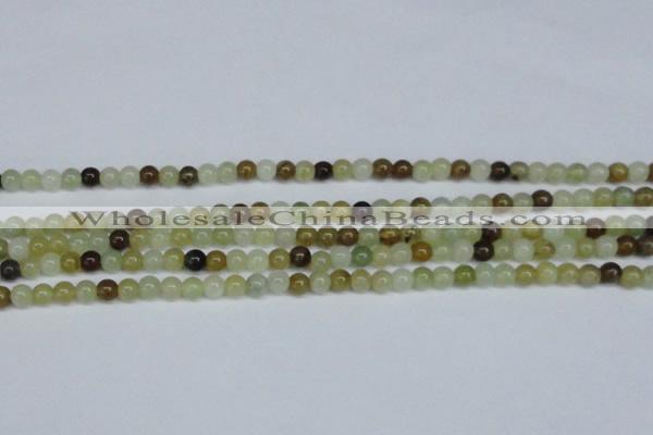 CFW101 15.5 inches 6mm round flower jade gemstone beads