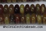 CFW110 15.5 inches 6*12mm rondelle flower jade gemstone beads