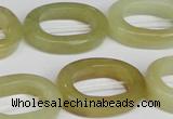 CFW169 15.5 inches 18*25mm oval flower jade gemstone beads