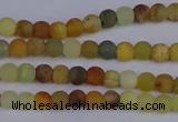 CFW200 15.5 inches 4mm round matte flower jade beads wholesale