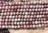 CFW45 15.5 inches 6mm round pink wooden jasper beads wholesale