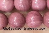 CFW52 15.5 inches 8mm round natural pink wooden jasper beads