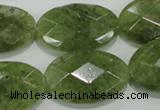 CGA105 15.5 inches 20*30mm faceted oval natural green garnet beads