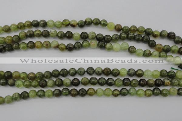 CGA131 15.5 inches 6mm round natural green garnet beads wholesale