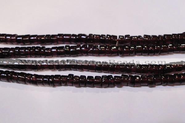 CGA365 15 inches 2*4mm heishi natural red garnet beads wholesale