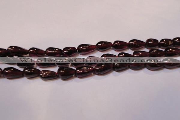 CGA368 15 inches 4*7mm teardrop natural red garnet beads wholesale