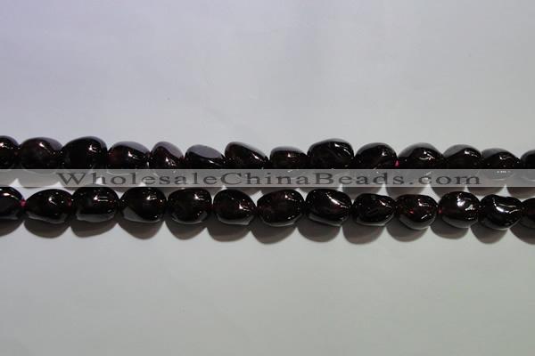 CGA418 15.5 inches 7*9mm nuggets natural red garnet beads wholesale